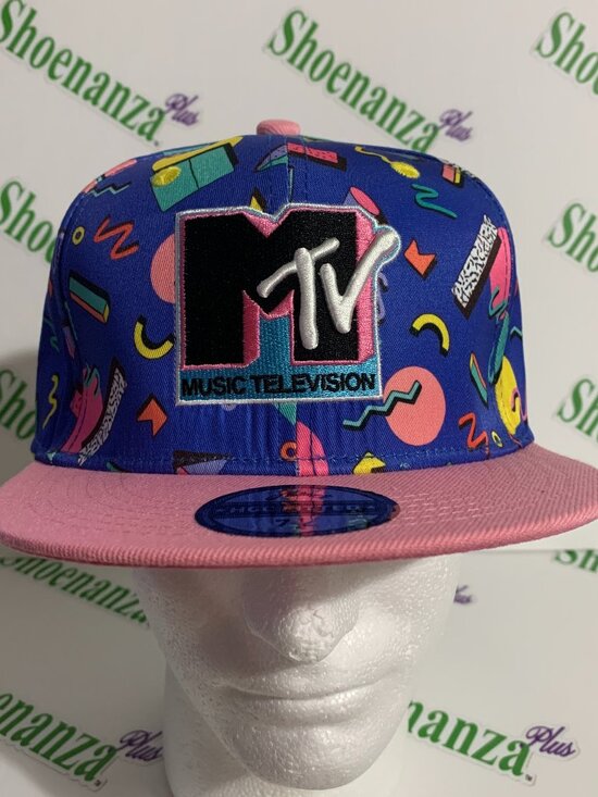 Headgear Classics Other - Headgear Classics Hat HGC Fitted MTV Music Television Blue Pink Cap 7 1/2